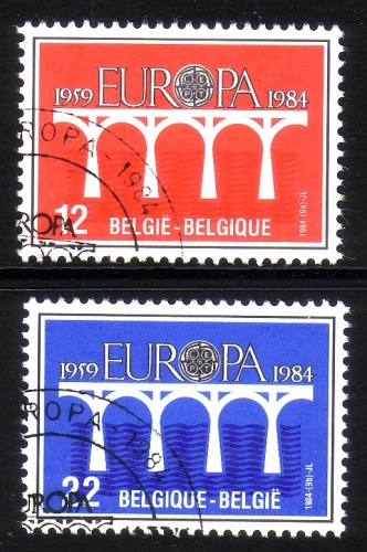 BELGIEN MI-NR. 2182-2183 o EUROPA 1984 - BRÜCKE