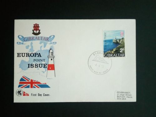 GIBRALTAR MI-NR. 236 FDC EUROPA MITLÄUFER 1970 POINT - KÜSTE LEUCHTTURM