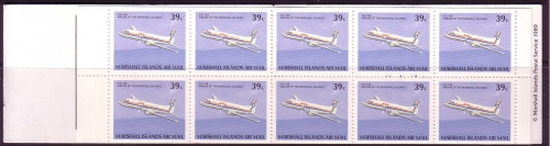MARSHALL-INSELN MH MIT 10 x MI-NR. 219 D POSTFRISCH(MINT) FLUGZEUG HAWKER SIDDELEY 748