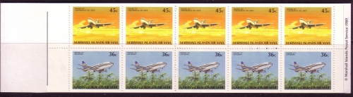MARSHALL-INSELN MH MIT 5 x 218 D + 5 x MI-NR. 220 D POSTFRISCH(MINT) FLUGZEUG BOEING 727 + 737