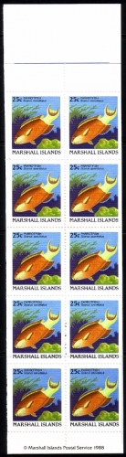 MARSHALL-INSELN MH MIT 10 x MI-NR. 173 D POSTFRISCH(MINT) FISCHE