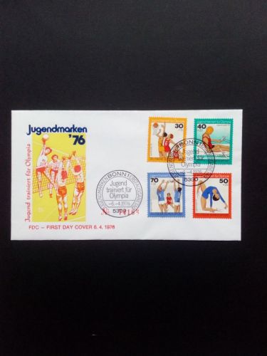 DEUTSCHLAND MI-NR. 882-885 FDC JUGEND 1976 JUGEND TRAINIERT FÜR OLYMPIA