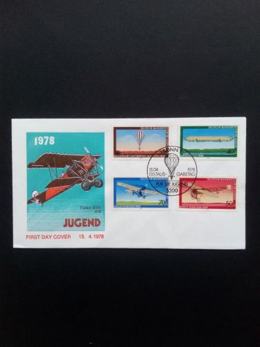 DEUTSCHLAND MI-NR. 964-967 FDC JUGEND 1978 LUFTFAHRT BALLON FLUGZEUG