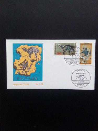 DEUTSCHLAND MI-NR. 974-975 FDC FOSSILIEN 1978 FLEDERMAUS