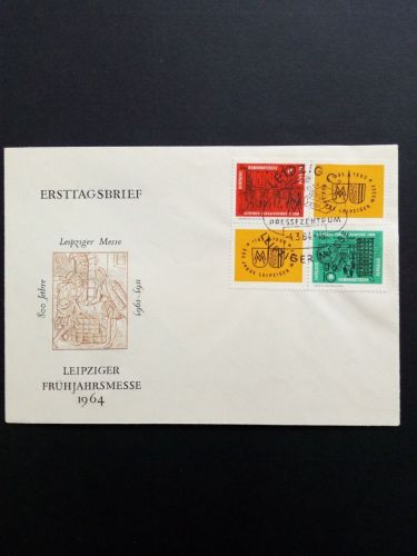 DDR MI-NR. 1012-1013 FDC LEIPZIGER FRÜHJAHRSMESSE 1964