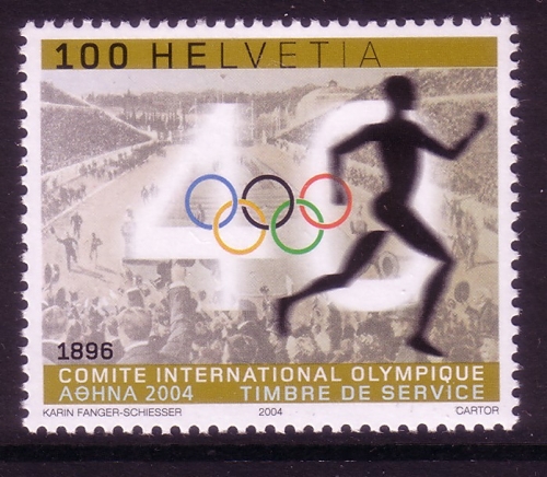 SCHWEIZ INTERNATIONALES OLYMPISCHES KOMITEE (IOC) MI-NR. 3 POSTFRISCH(MINT) OLYMPIADE 2004 ATHEN MARATHONLAUF