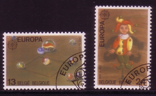 BELGIEN MI-NR. 2375-2376 o EUROPA 1989 - KINDERSPIELE