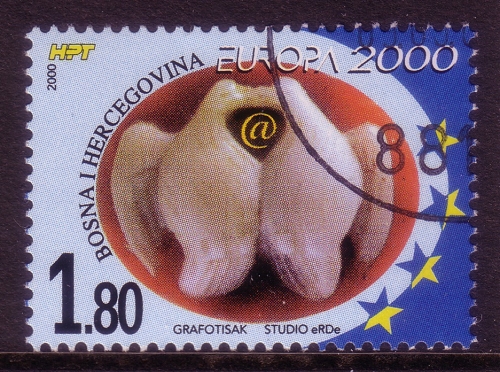 BOSNIEN-HERZEGOWINA (MOSTAR) MI-NR. 58 GESTEMPELT(USED) EUROPA 2000 FRIEDENSTAUBEN
