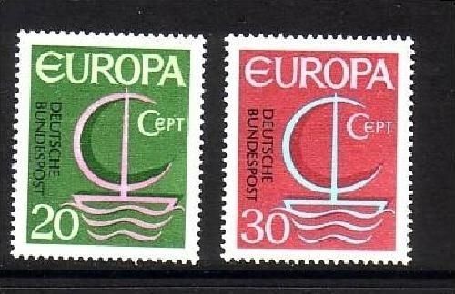 DEUTSCHLAND MI-NR. 519-520 POSTFRISCH(MINT) EUROPA 1966 SEGEL