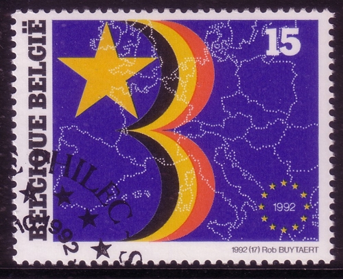 BELGIEN MI-NR. 2537 o MITLÄUFER 1992 - EUROPÄISCHER BINNENMARKT