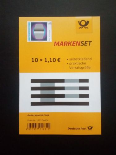 Gültige Frankaturware Deutschland 1,10 im 10er Folienblatt selbstklebend x 98 %