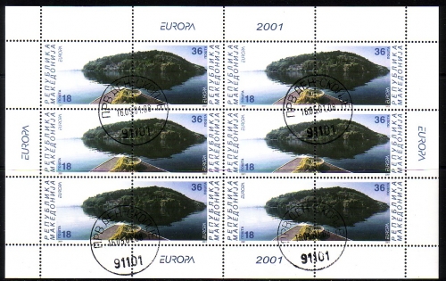 MAKEDONIEN MI-NR. 228-229 GESTEMPELT(USED) KLEINBOGEN EUROPA 2001 WASSER