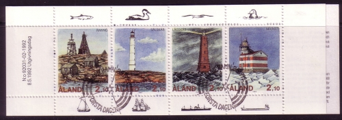 ALAND MH 1 GESTEMPELT(USED) LEUCHTTÜRME 1992
