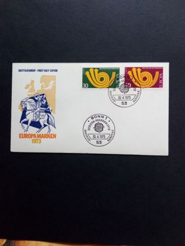 DEUTSCHLAND MI-NR. 768-769 FDC(1) EUROPA CEPT 1973 POSTHORN