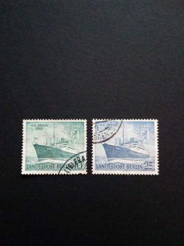 BERLIN MI-NR. 126-127 GESTEMPELT(USED) MOTORSCHIFF BERLIN 1955