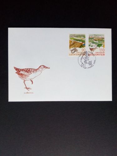 LIECHTENSTEIN MI-NR. 1190-1191 EUROPA 1999 FDC NATUR- und NATIONALPARKS SCHLANGE VOGEL