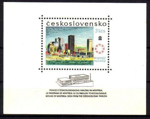 TSCHECHOSLOWAKEI BLOCK 26 POSTFRISCH(MINT) EXPO`67 MONTREAL