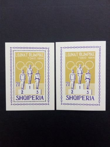 ALBANIEN BLOCK 26 A + B POSTFRISCH(MINT) SOMMEROLYMPIADE TOKOI 1964