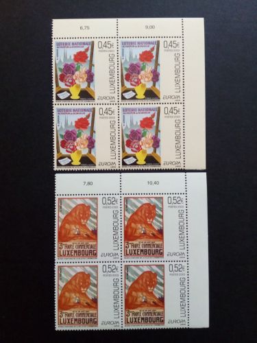 LUXEMBOURG MI-NR. 1607-1608 POSTFRISCH(MINT) 4er BLOCK EUROPA 2003 PLAKATKUNST