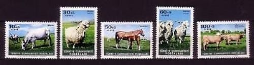 TÜRKEI MI-NR. 1919-1923 POSTFRISCH(MINT) HOFTIERE 1964 RIND ZIEGE PFERD