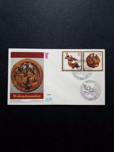 BERLIN MI-NR. 1442-1443 FDC(FIDACOS) WEIHNACHTEN 1989 ENGEL