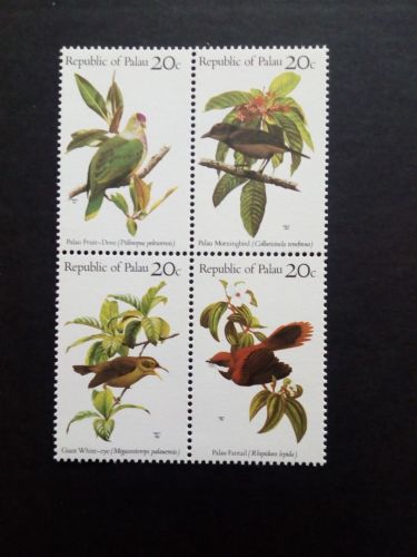 PALAU MI-NR. 5-8 POSTFRISCH(MINT) ZUSAMMENDRUCK VÖGEL 1983 TAUBE