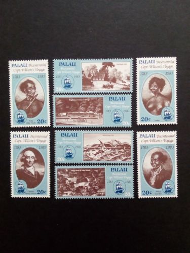 PALAU MI-NR. 29-36 POSTFRISCH(MINT) 200 JAHRE LANDUNG KAPITÄN WILSON AUF PALAU 1983 SCHIFFE