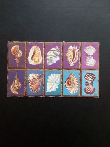 PALAU MI-NR. 37-46 POSTFRISCH(MINT) ZUSAMMENDRUCK MUSCHELN UND MEERESSCHNECKEN 1984