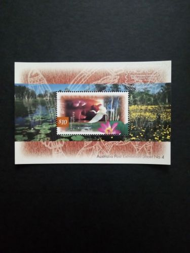 AUSTRALIEN BLOCK 24 I POSTFRISCH(MINT) SILBERREIHER MIT AUFDRUCK PACIFIC`97