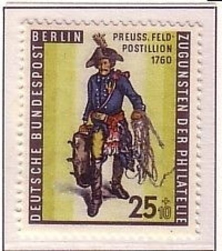 BERLIN MI-NR. 131 POSTFRISCH(MINT) TAG DER BRIEFMARKE 1955 PREUSSISCHER FELDPOSTILLION