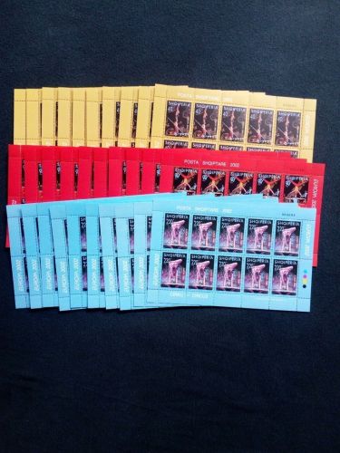 ALBANIEN MI-NR. 2866-2868 POSTFRISCH(MINT) 10 x KLEINBOGENSATZ EUROPA 2002 ZIRKUS JONGLEUR AKROBATIK