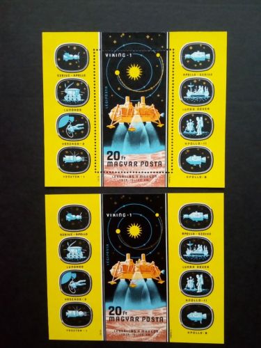 UNGARN BLOCK 121 A + B POSTFRISCH(MINT) WELTRAUMFORSCHUNG 1976 VIKING 1