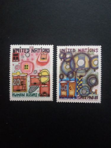 UNO NEW YORK MI-NR. 438-439 POSTFRISCH(MINT) HUNDERTWASSER 1983