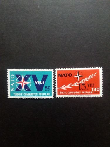 TÜRKEI MI-NR. 1899-1900 POSTFRISCH(MINT) 15 JAHRE NATO 1964