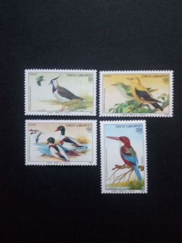 TÜRKEI MI-NR. 2954-2957 POSTFRISCH(MINT) GEFÄHRDETE VÖGEL 1993 EISVOGEL KIEBTZ PIROL