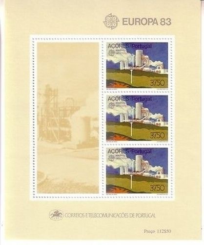 AZOREN BLOCK 4 POSTFRISCH(MINT) EUROPA 1983 GROSSE WERKE KRAFTWERK