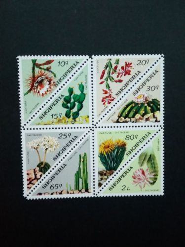 ALBANIEN MI-NR. 1612-1619 POSTFRISCH(MINT) KAKTEEN 1973 8er BLOCK