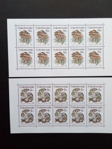 TSCHECHOSLOWAKEI MI-NR. 3017-3021 POSTFRISCH(MINT)) KLEINBOGENSATZ GIFTPILZE 1989