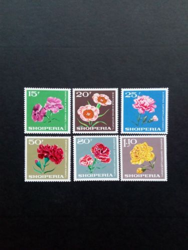 ALBANIEN MI-NR. 1247-1252 POSTFRISCH(MINT) BLUMEN 1968 NELKEN