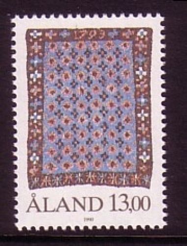 ALAND MI-NR. 41 POSTFRISCH(MINT) GEKNÜPFTE TAGES-BETTDECKE 1990