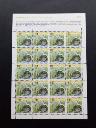 LIECHTENSTEIN MI-NR. 1758-1760 POSTFRISCH(MINT) BEDROHTE TIERARTEN(II) 2015 REPTILIEN