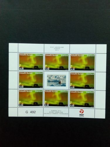 GRÖNLAND MI-NR. 613-614 POSTFRISCH(MINT) KLEINBOGENSATZ EUROPA 2012 BESUCHE NORDLICHT EISBERGE