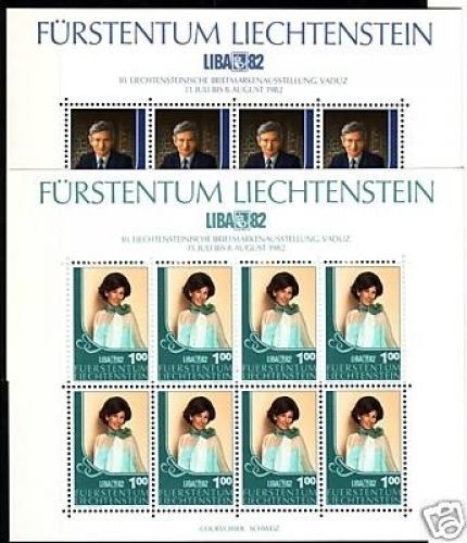 10 x LIECHTENSTEIN MI-NR. 797-798 POSTFRISCH(MINT) KLEINBOGENSATZ BRIEFMARKENAUSSTELLUNG LIBA`82