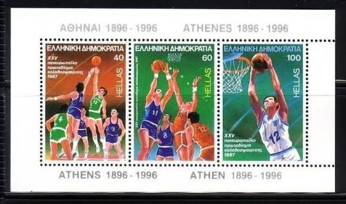 GRIECHENLAND BLOCK 6 POSTFRISCH(MINT) BASKETBALL EUROPAMEISTERSCHAFT 1987