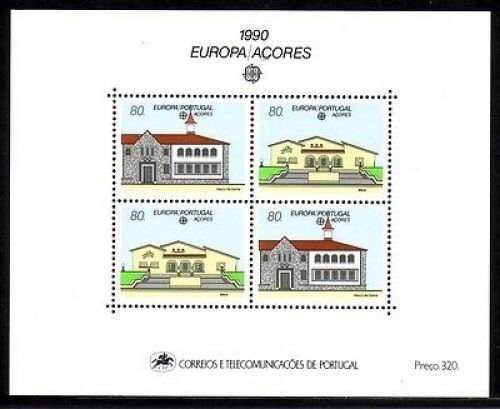 AZOREN BLOCK 11 POSTFRISCH(MINT) EUROPA 1990 POSTALISCHE EINRICHTUNG