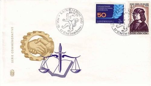 LUXEMBOURG MI-NR. 868-869 FDC ARBEITERKAMMER 1973 MECHELN