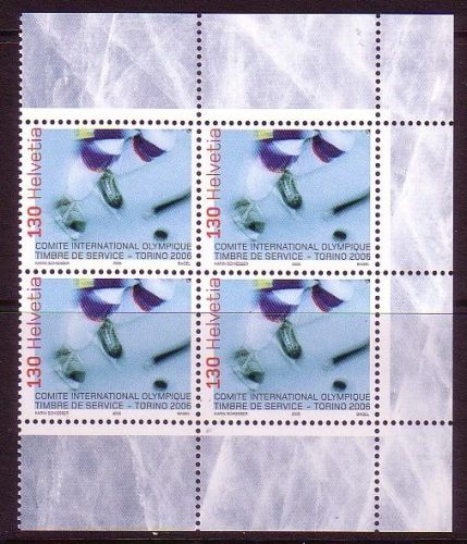 SCHWEIZ INTERNATIONALES OLYMPISCHES KOMITEE (IOC) MI-NR. 5 POSTFRISCH(MINT) 4er BLOCK OLYMPIADE 2006 TURIN EISHOCKEY