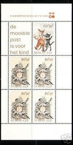 NIEDERLANDE BLOCK 24 POSTFRISCH(MINT) KIND UND TIER 1982 KATZE