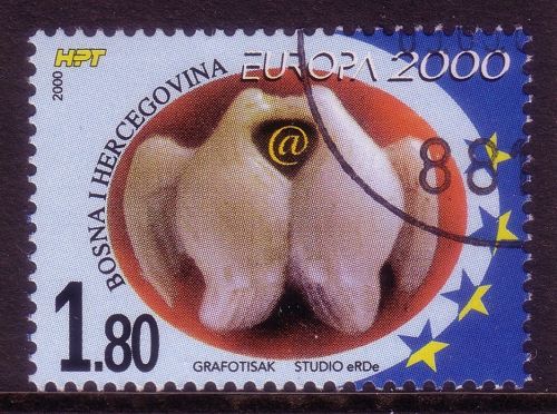 BOSNIEN-HERZEGOWINA (MOSTAR) MI-NR. 58 GESTEMPELT(USED) EUROPA 2000 FRIEDENSTAUBEN