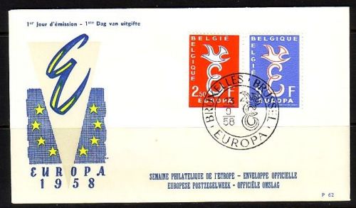 BELGIEN MI-NR. 1117-1118 FDC EUROPA CEPT 1958 (P62)